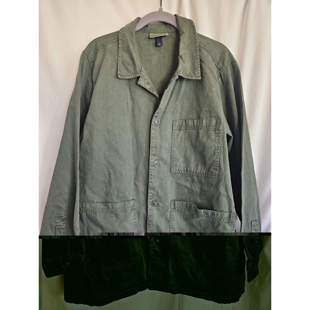 Universal Thread Womens XL Olive Green Cotton Utility Chore Jacket 3 Pocket